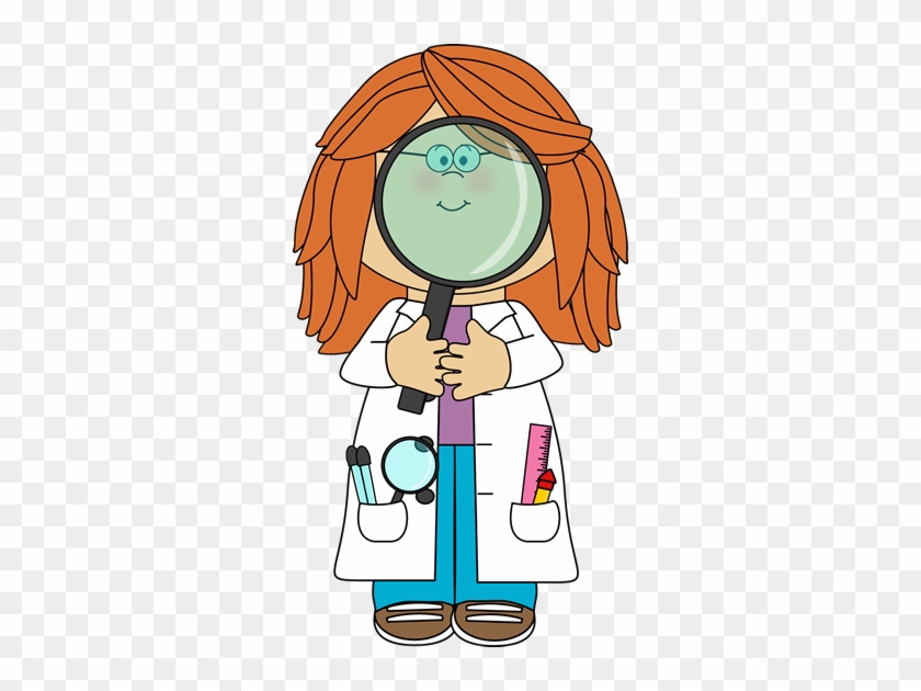 Science Explorer Clipart - Young Scientist with Magnifying Glass