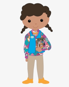 Girl Holding Book - Diverse儿童 Reading Illustration