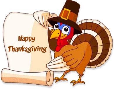 Happy Thanksgiving Clipart - Festive Turkey with Pilgrim Hat