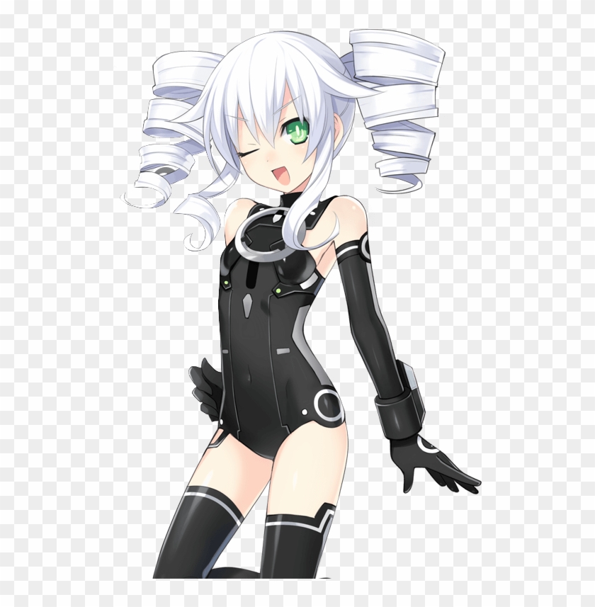 Anime Character Art - Futuristic Silver-Haired Girl in Black Bodysuit