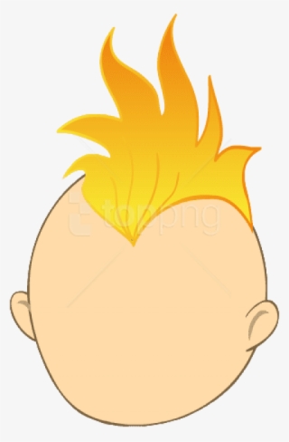 Spiky Yellow Hair Baby Cartoon Illustration | Free PNG Clipart