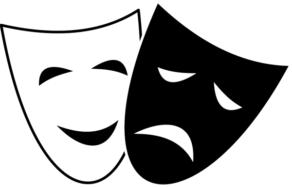 Vector Library Library Theater Masks Clipart - Theatre Masks - Clip Art ...