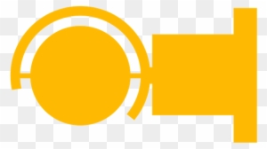 Yellow icon depicting a headlight with a beam, indicating daytime running lights or fog light function.