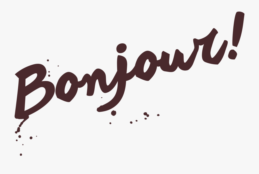 Bonjour! - Friendly French Greeting Illustration for Web & Print