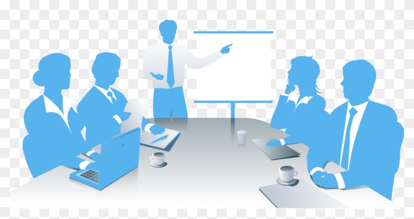 Professional Business Meeting Illustration - Team Collaboration Visual