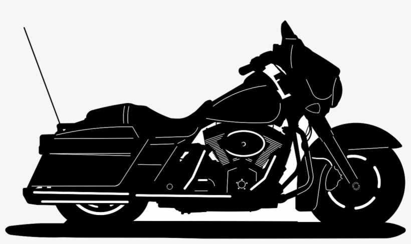 Classic Cruiser Motorcycle Silhouette - Free Vector Illustration