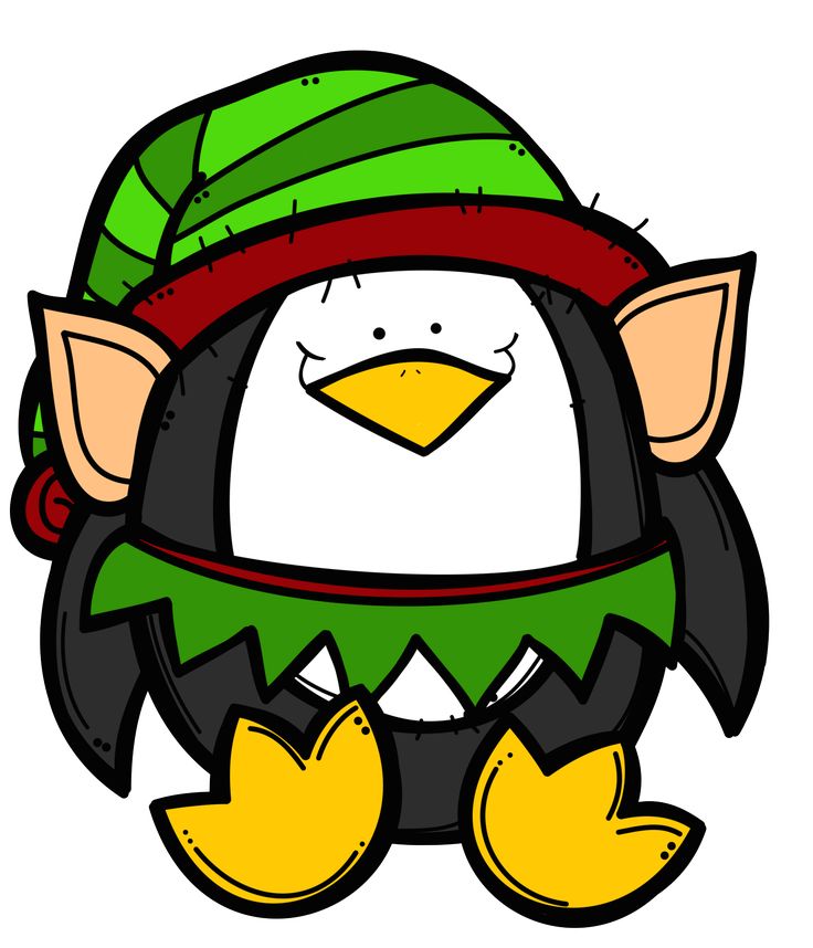 Festive Elf Penguin Clipart - Free Download for Holiday Projects