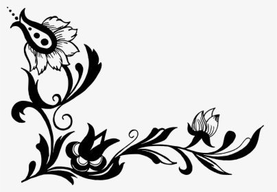 Elegant Floral Corner Ornament - Free Vector Decoration for Design Projects