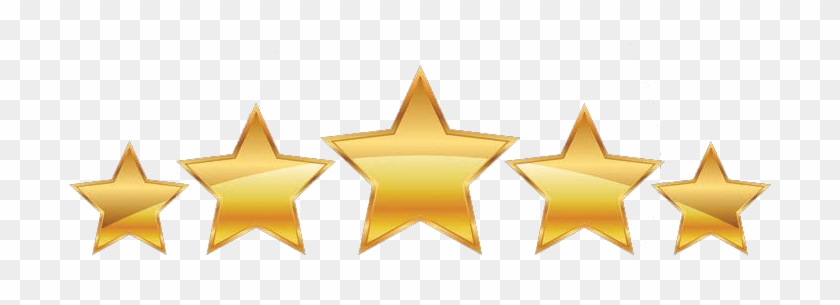 Gold Star Rating Icon - High-Quality 5-Star Graphic for Reviews & Awards
