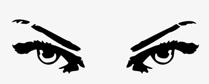 Dramatic Stylized Eyes Silhouette - Graphic Design Asset