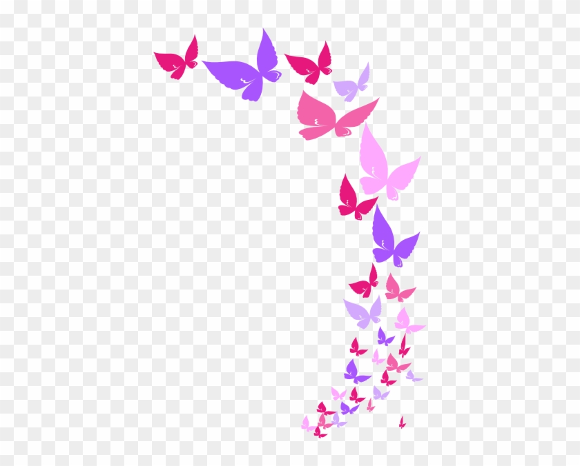 Colorful Butterfly Flight SVG - Decorative Clipart for Web & Print