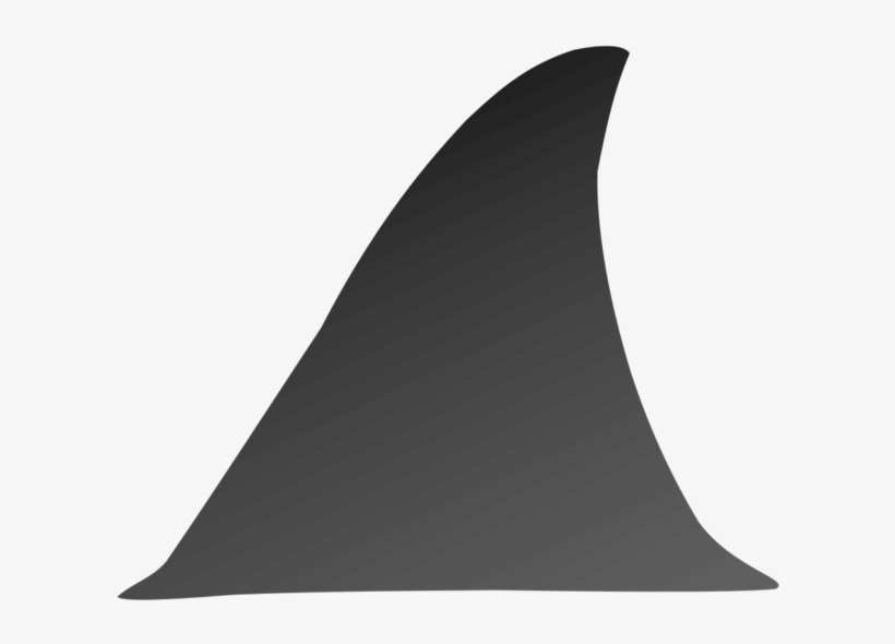 Shark Fin Silhouette - Clean Vector Graphic for Marine Themes