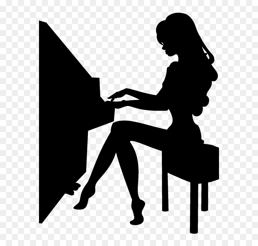 Piano Silhouettes Clip Art Library 8469