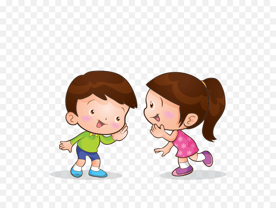 clipart boy and girl talking