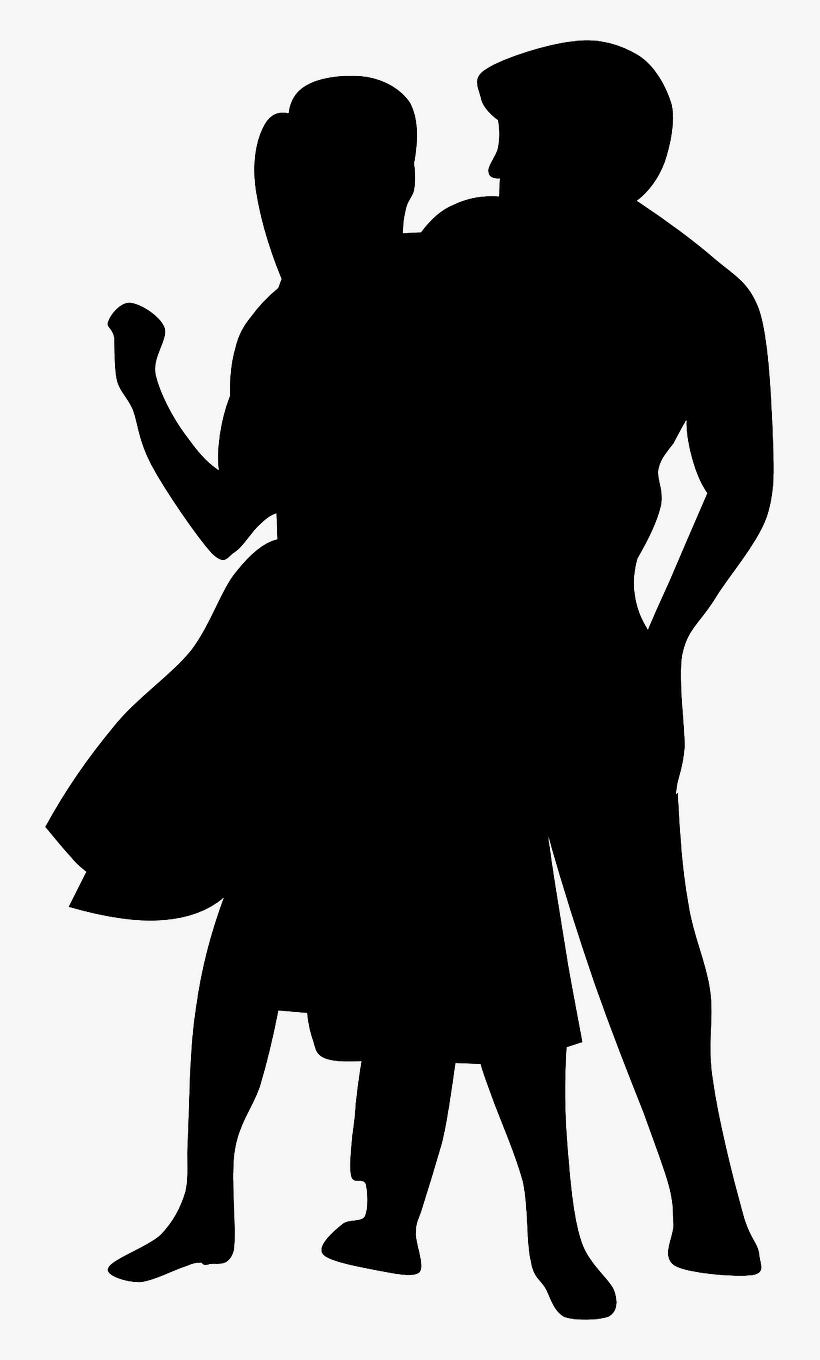 Classic Dance Silhouette - Elegant Couple in Motion