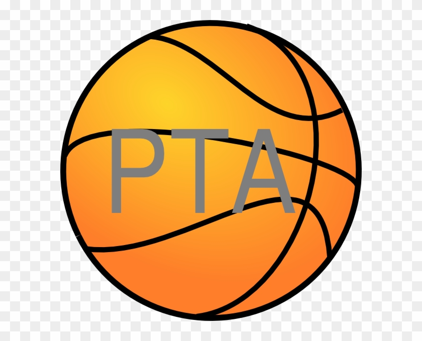 Orange basketball with "PTA" text overlay on transparent background