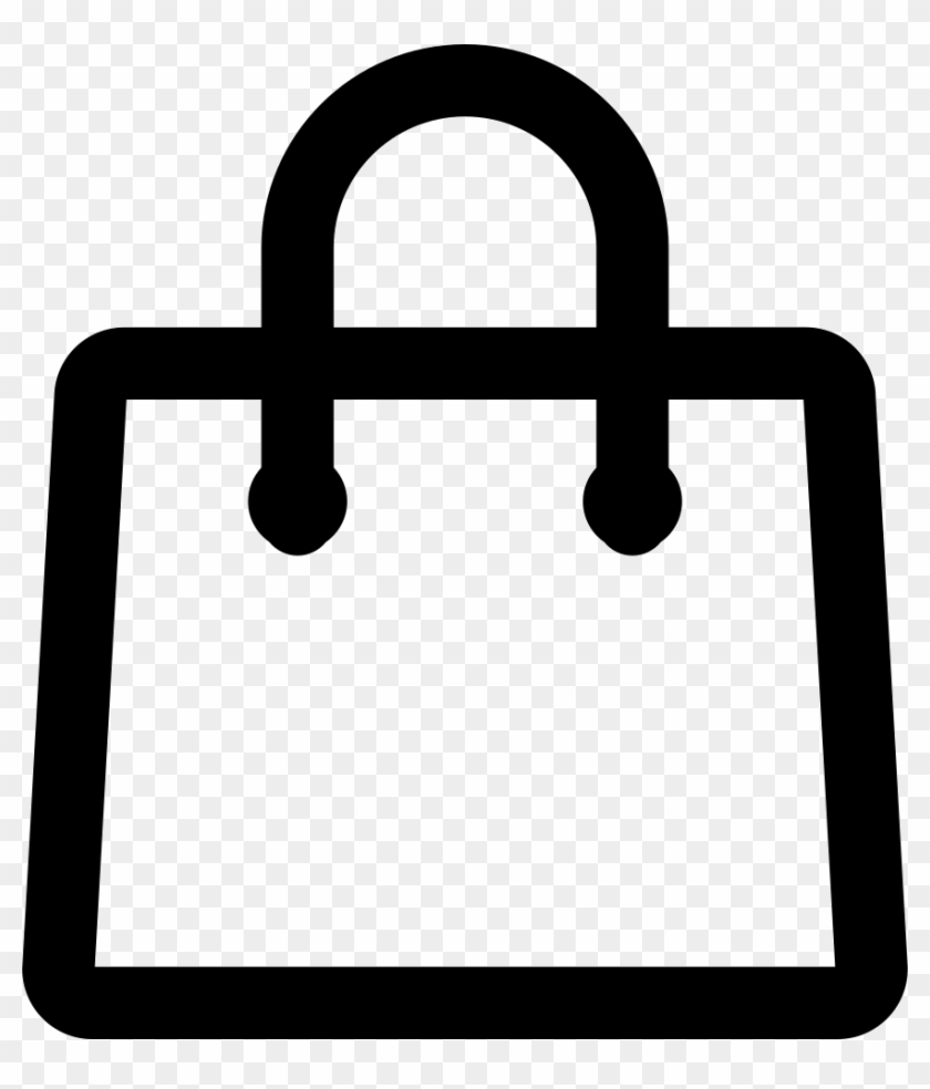 Black shopping bag icon on transparent background, representing e-commerce or retail purchase.