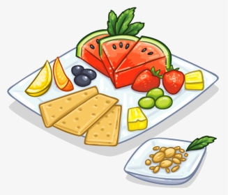 A colorful charcuterie-style platter with watermelon slices, strawberries, blueberries, lemon wedges, crackers, cheese cubes, green grapes, and a side of nuts.