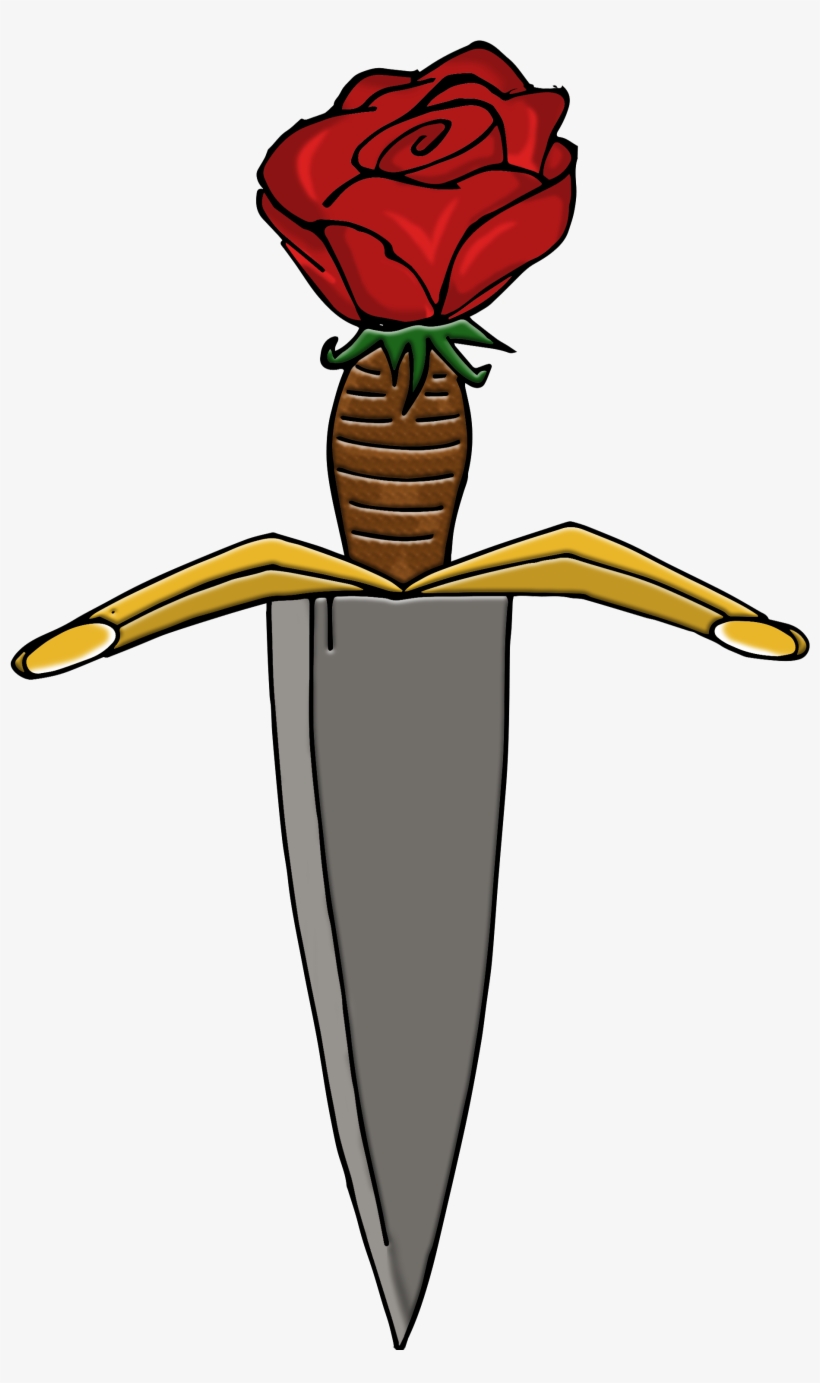 Rose on Dagger Symbol - Love, Sacrifice, and Duality in Art & Tattoo Design