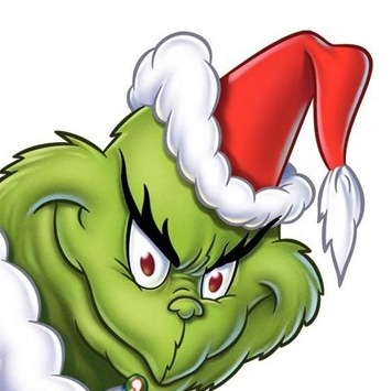 The Grinch in a Santa Hat - Iconic Christmas Character Illustration