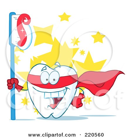 Dental Hygiene Superhero - Fun & Engaging Oral Care Illustration