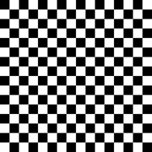 Black and white checkerboard pattern with alternating squares.