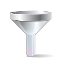 Funnel Icon - Clean Metal漏斗 Illustration for Web & Design
