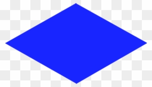 A solid blue diamond shape centered on a transparent checkerboard background.