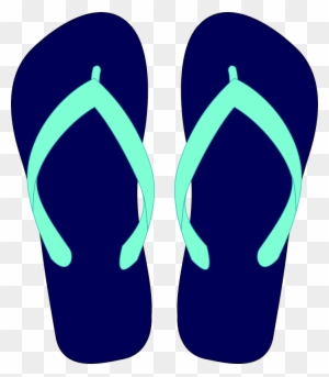 Stylish Navy & Mint Flip-Flops - Comfortable Summer Footwear