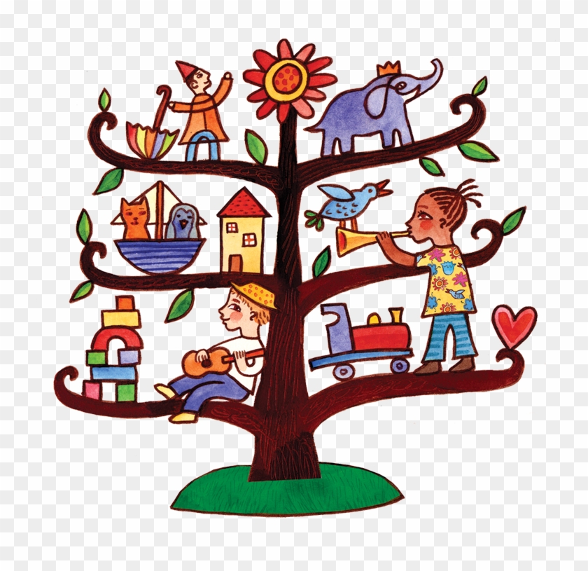 Imaginative Children’s Tree Illustration - Play, Learning & Creativity