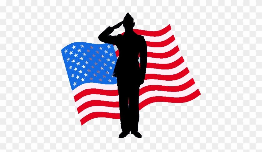 U.S. Military Salute with American Flag - Patriotic Clipart & Symbolism