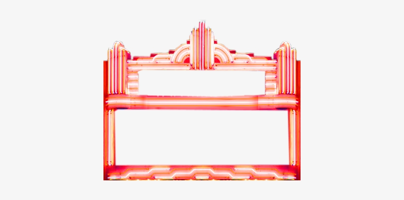 Art Deco Neon Marquee Frame - Vintage Theater Sign Design
