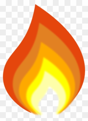 Stylized flame icon with layered orange, yellow, and white gradients on transparent background.