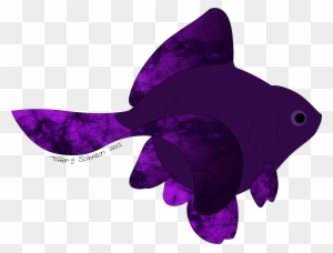 Purple Marbled Fish Illustration - Digital Art Download