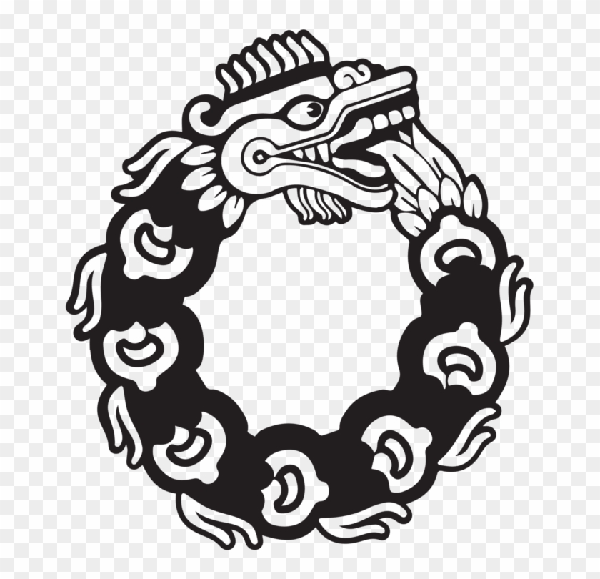 Quetzalcoatl Ouroboros Symbol - Ancient Mesoamerican Serpent Design