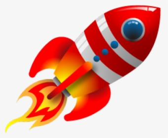 Rocket Launch Illustration - Vibrant Cartoon Spacecraft Graphic