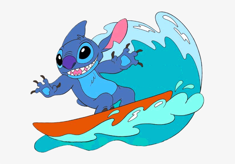 Stitch Surfing - Disney’s Lilo & Stitch Character in Action