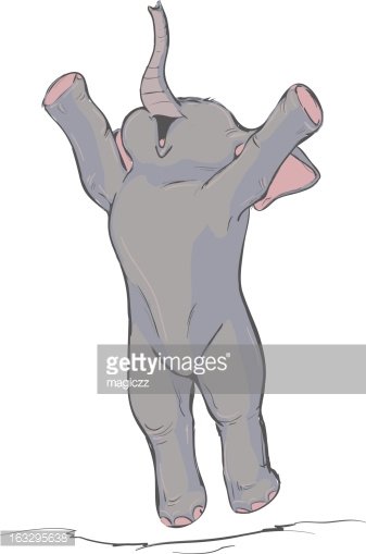 Playful Baby Elephant Illustration - Free Vector Art for Kids & Education