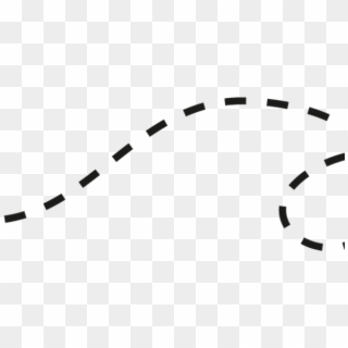 Black dashed curved line on transparent background, suggesting motion or path.