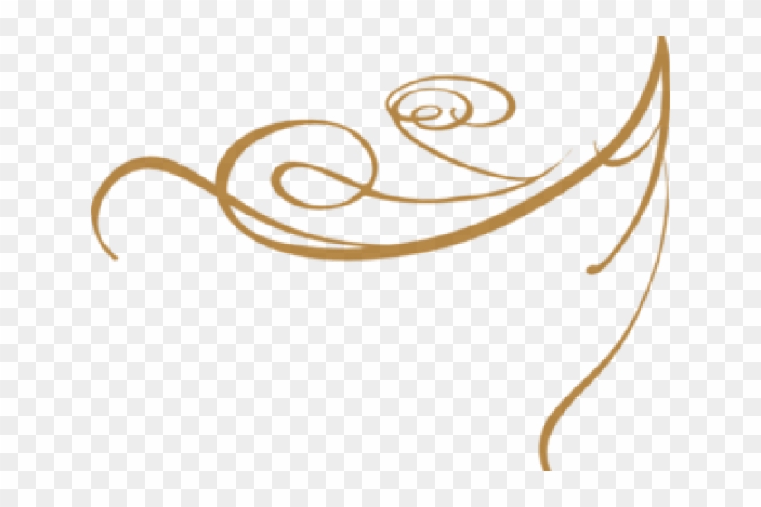 Gold Ornamental Flourish SVG - Decorative Swirl Design for Web & Print