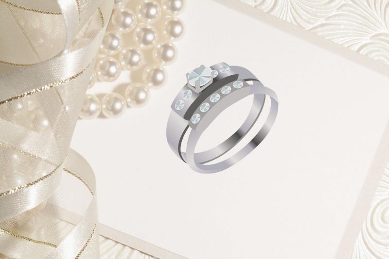 Classic Diamond Engagement Ring with Pearl Accents - Timeless Bridal Jewelry