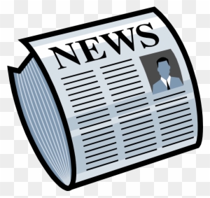 Illustrated newspaper with "NEWS" headline and a placeholder photo of a person.