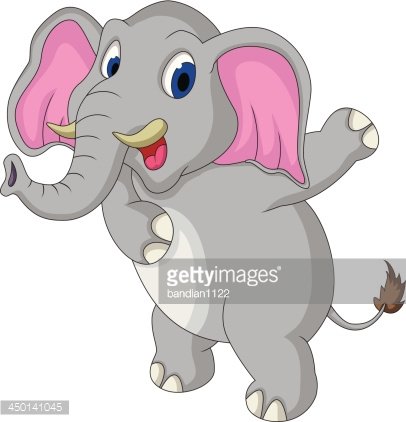 Cute Cartoon Elephant Illustration - Free Vector Image for Kids’ Content