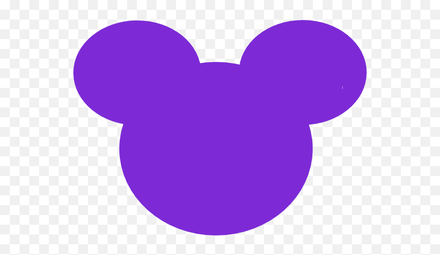 Purple Mickey Mouse Ears Silhouette - Free PNG Download