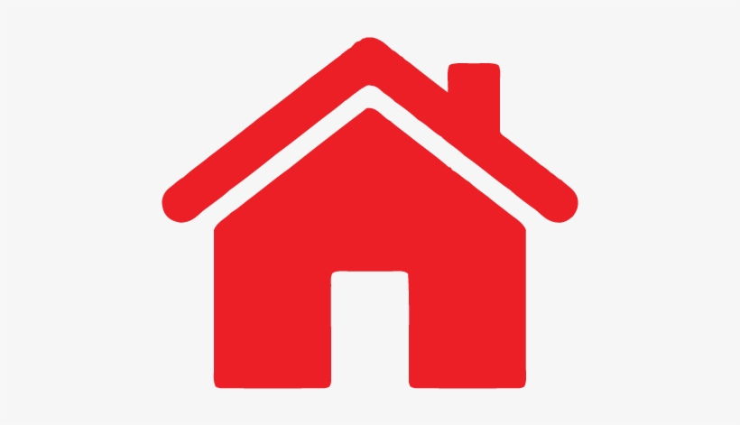 Home Icon - Simple Red House Symbol for Real Estate & Housing Websites