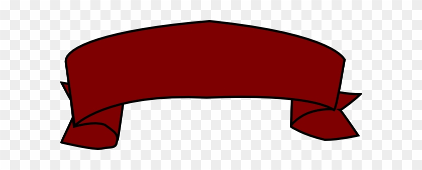 A classic red ribbon banner with curled ends, isolated on transparent background, suitable for headings or highlights.