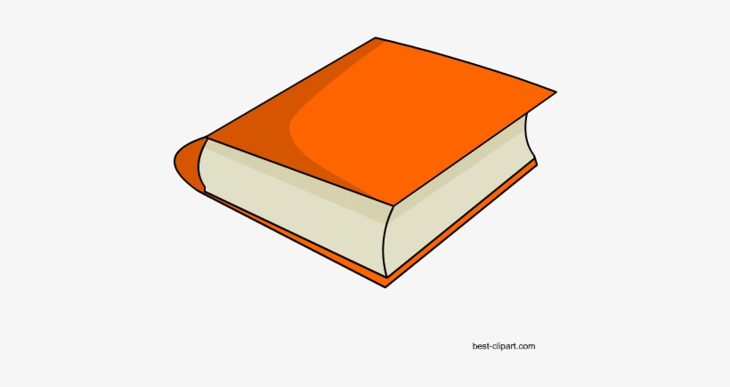 Orange Hardcover Book Illustration - Free Clipart for Educational & Publishing Use