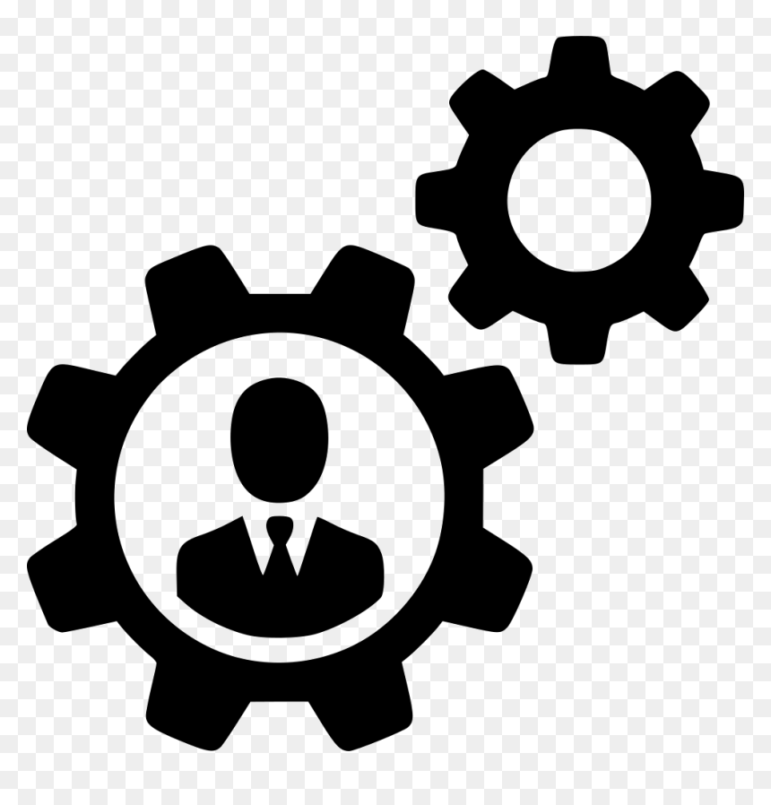 Human Resources & System Integration Icon - Teamwork and Process Automation