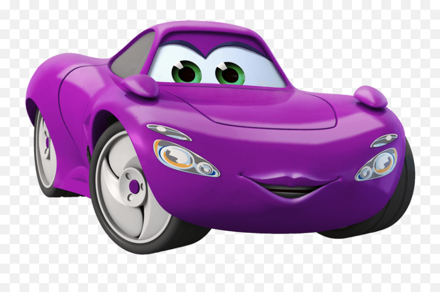Purple Animated Sports Car Character - Fun & Friendly Cartoon Vehicle