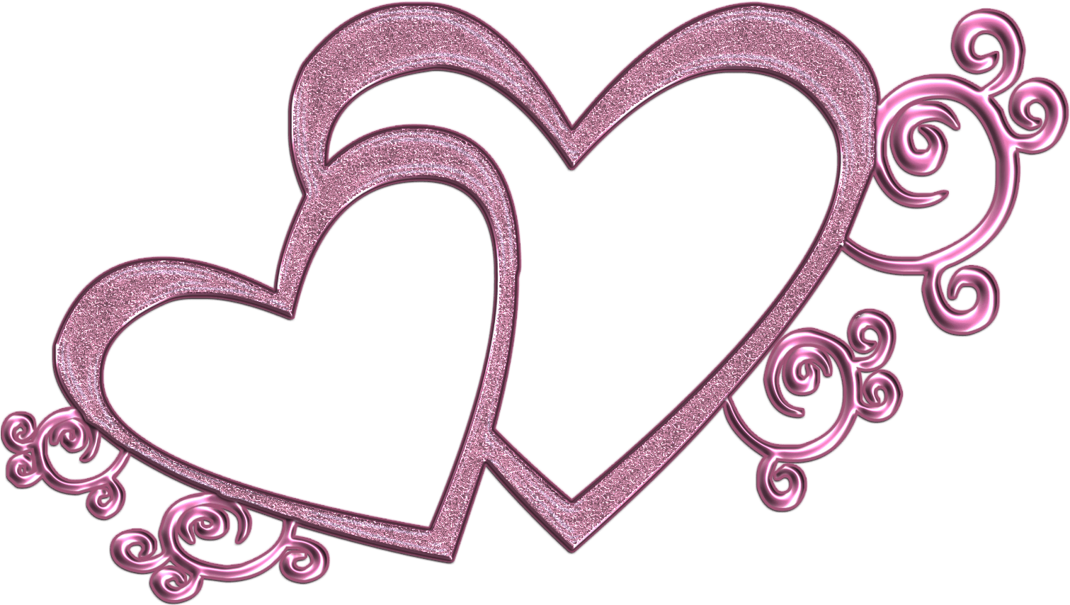 Elegant Pink Glitter Hearts - Romantic Decor & Digital Art